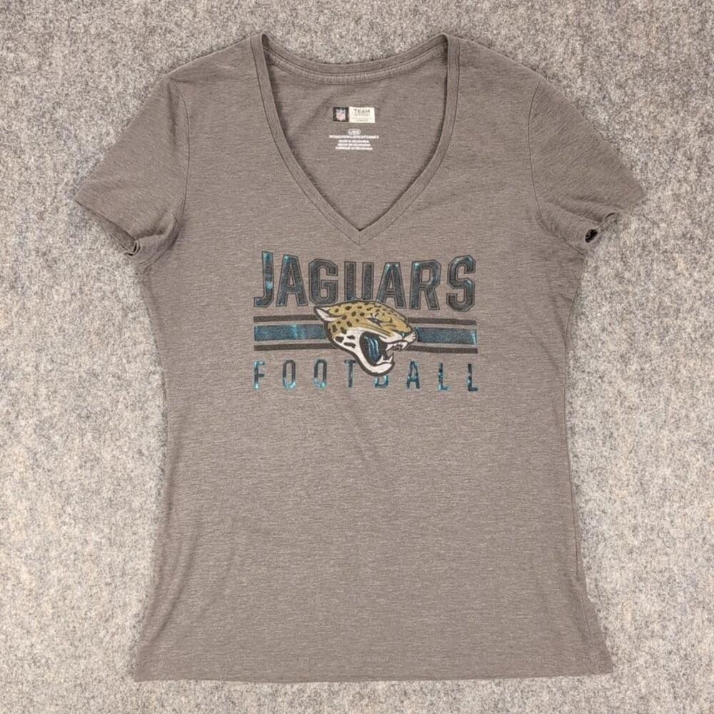 Jacksonville Jaguars Shirt Womens Large Gray NFL Football NFL Team Apparel Tee